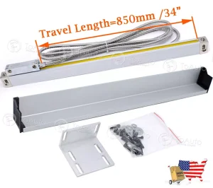 2-Axis DRO Package for Baileigh Industrial VM-949, 34" x 12"